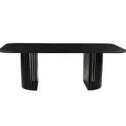 Mangohoutonline - Eettafel Lucia Black 260x120cm Rechthoekig - Zwart - Mahom