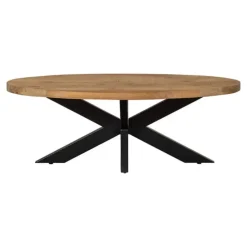 Mangohoutonline - Salontafel Tulsa Ovaal - Bruin - Mahom