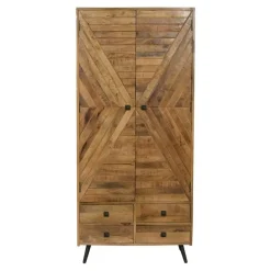 Mangohoutonline - Wandkast Alamo 90cm Rechthoekig - Bruin - Mahom