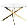 MARAMO - Eettafel - Goud - ⌀120 cm - Veiligheidsglas