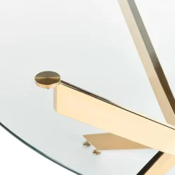 MARAMO - Eettafel - Goud - ⌀120 cm - Veiligheidsglas