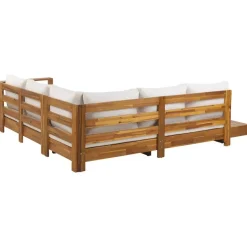 MARETTIMO - Loungeset - Gebroken wit - Linkszijdig - Acaciahout