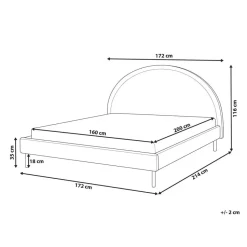 MARGUT - Bed - Beige - 160 x 200 cm - Bouclé