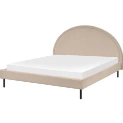 MARGUT - Bed - Beige - 160 x 200 cm - Bouclé