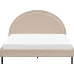 MARGUT - Bed - Beige - 160 x 200 cm - Bouclé