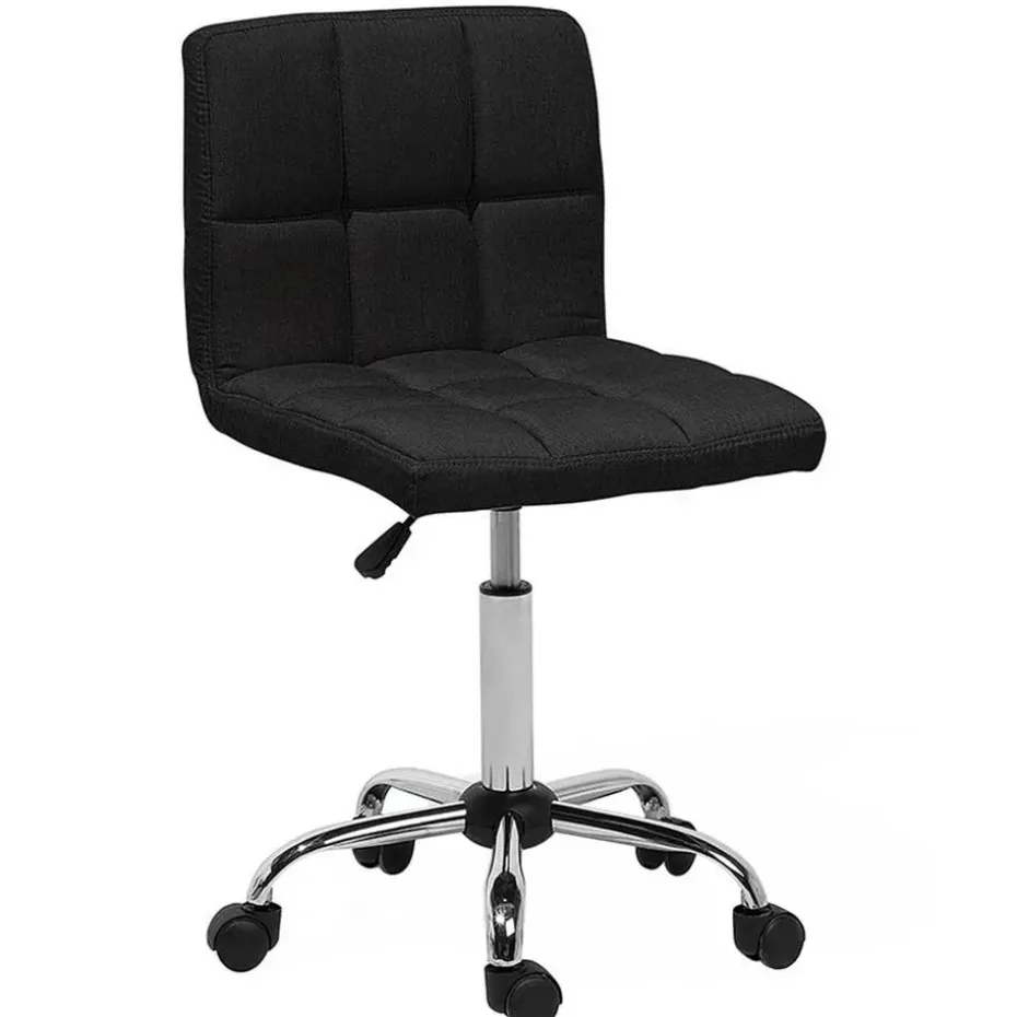 MARION - Bureaustoel - Zwart - Polyester