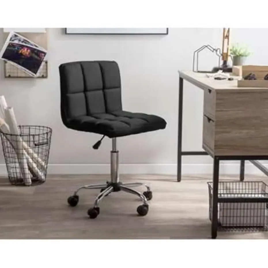 MARION - Bureaustoel - Zwart - Polyester