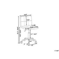 MARION - Bureaustoel - Zwart - Polyester