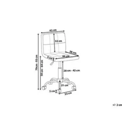 MARION - Bureaustoel - Zwart - Polyester
