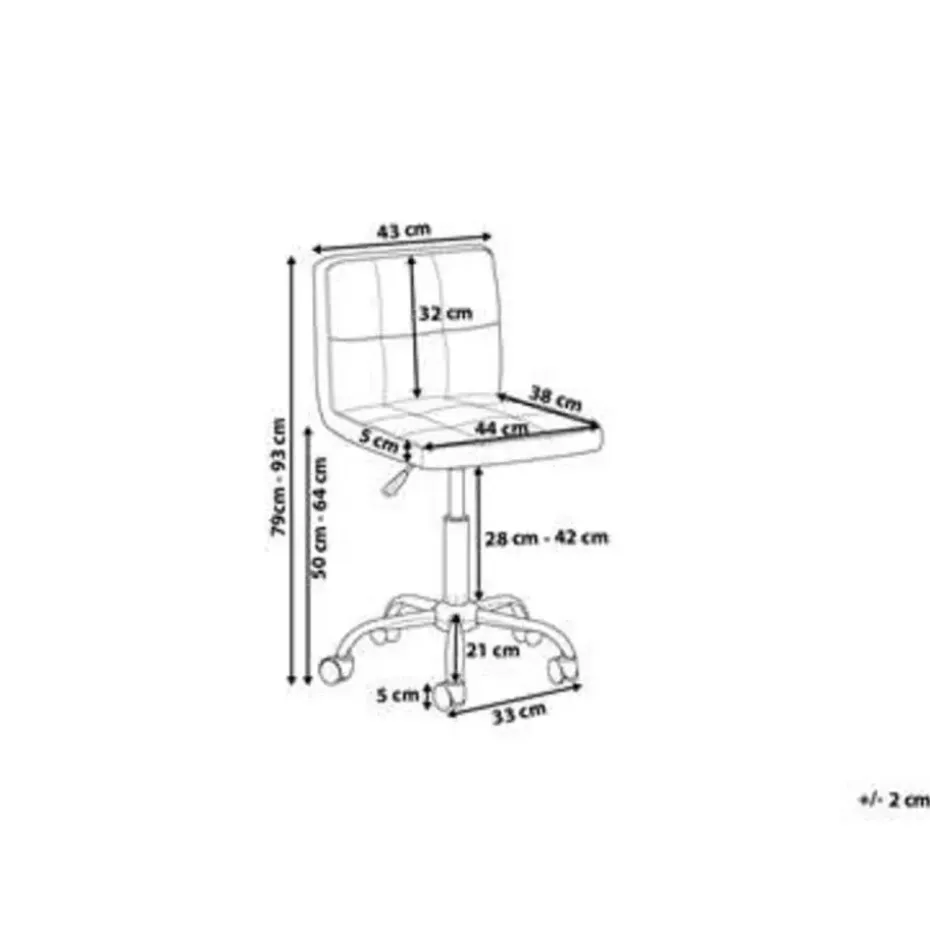 MARION - Bureaustoel - Zwart - Polyester