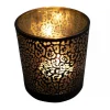 Mars & More Waxinelichthouder - zwart - glas - jaguar print