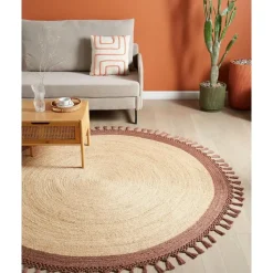 MARTS - Vloerkleed - Beige/Bruin - 200 cm - Jute
