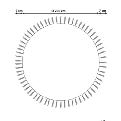 MARTS - Vloerkleed - Beige/Bruin - 200 cm - Jute