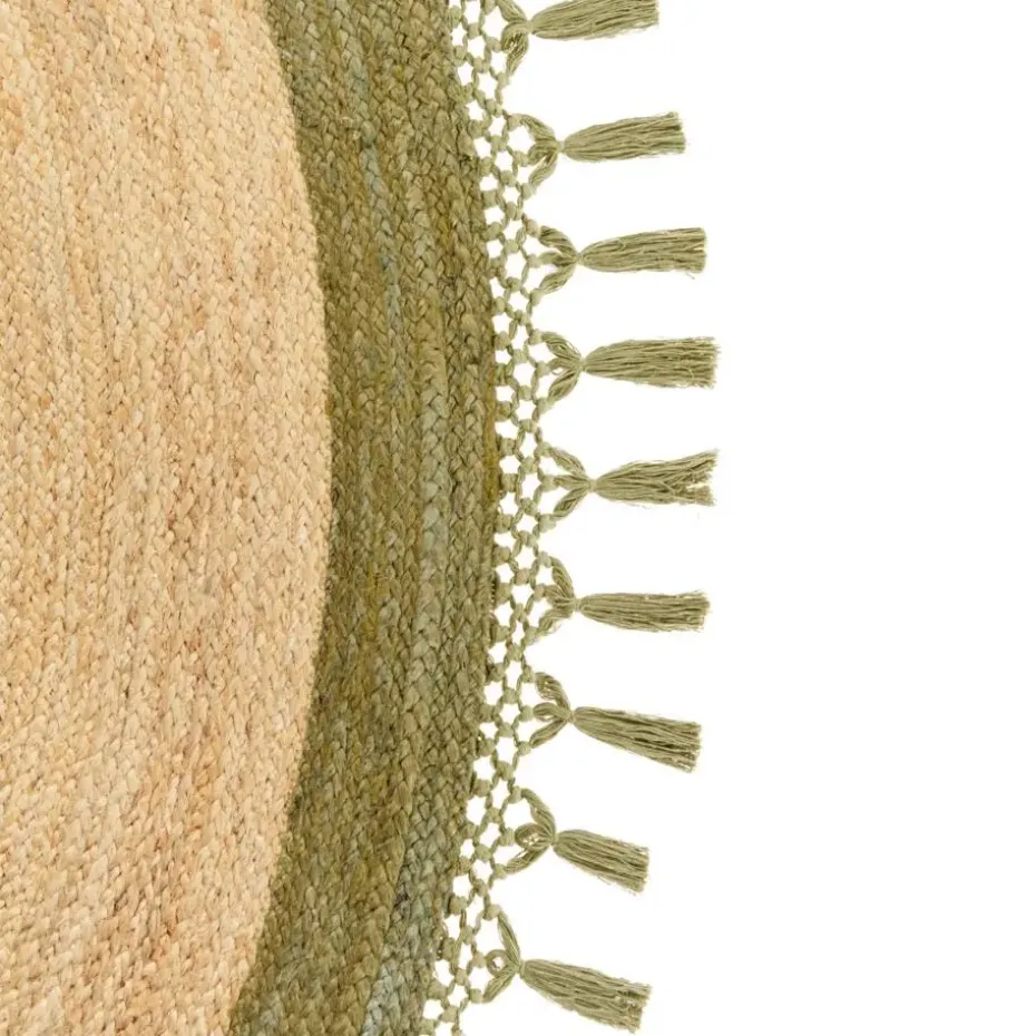 MARTS - Vloerkleed - Beige/Groen - 200 cm - Jute