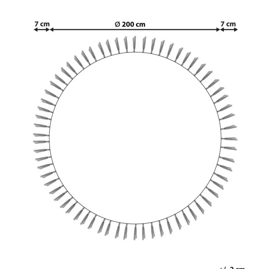 MARTS - Vloerkleed - Beige/Wit - 200 cm - Jute