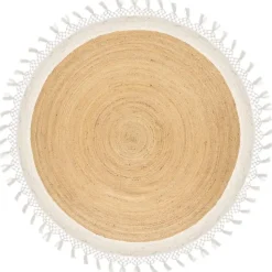 MARTS - Vloerkleed - Beige/Wit - 200 cm - Jute