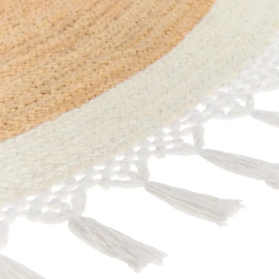 MARTS - Vloerkleed - Beige/Wit - 200 cm - Jute