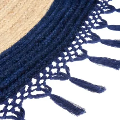 MARTS - Vloerkleed - Donkerblauw - 200 cm - Jute