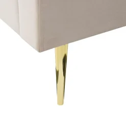 MARVILLE - Tweepersoonsbed - Beige - 160 x 200 cm - Fluweel