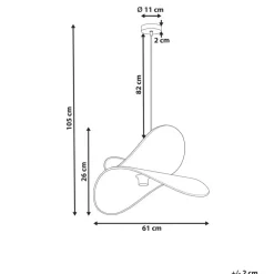 MASCOTA - Hanglamp - Lichtgrijs - Linnen
