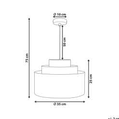 MASPARRO - Hanglamp - Bruin - Linnen