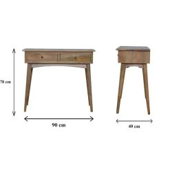 Massief Houten Sidetable met 2 Laden