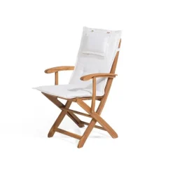 MAUI - Tuinset voor 8 - Lichte houtkleur/Cremewit - Acaciahout