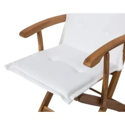 MAUI - Tuinset voor 8 - Lichte houtkleur/Cremewit - Acaciahout