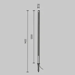 Maytoni Outdoor - Landschapsverlichting Pole - Grafiet