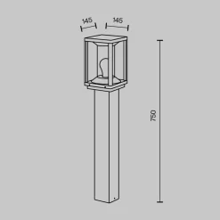 Maytoni Outdoor - Landschapsverlichting Cell - Grafiet