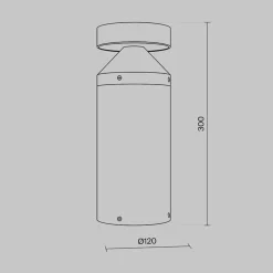 Maytoni Outdoor - Landschapsverlichting Olten - Grafiet - Ø12