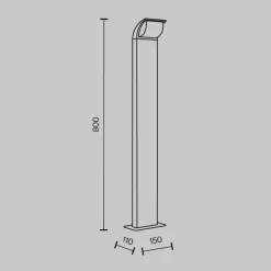 Maytoni Outdoor - Landschapsverlichting Stock - Grafiet