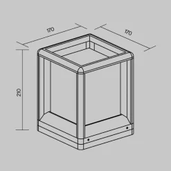 Maytoni Outdoor - Landschapsverlichting Trim - Grafiet
