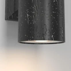 Maytoni Outdoor - Wandlamp Bowery - Zwart - Ø6,4