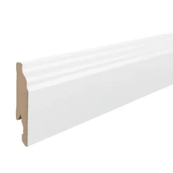 MDF plint - wit frans - 240x1,4x7,5 cm