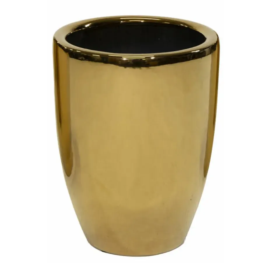 Mega Collections Bloempot Emperor - rond - goud - D26 x H35 cm