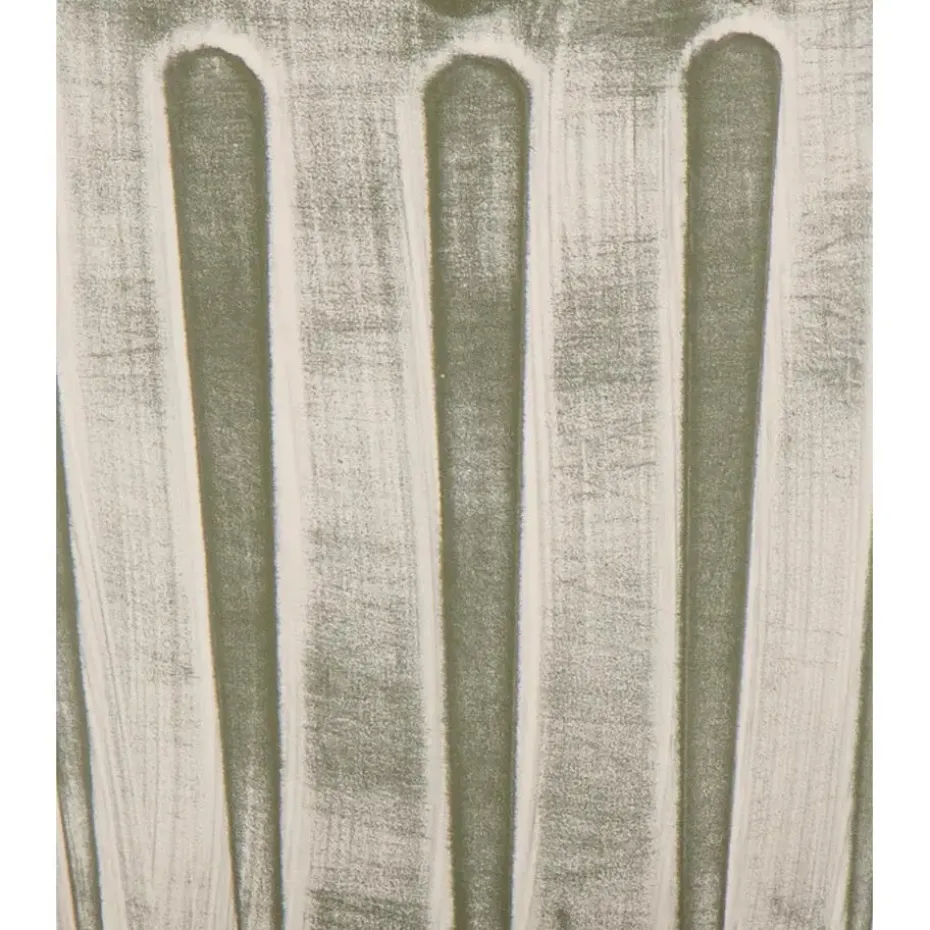 Mega Collections Emmer/plantenpot - zink - legergroen - D17 cm