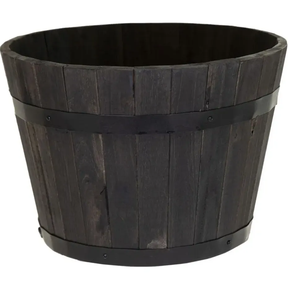 Mega Collections Plantenbak/bloempot Barrel - D40 x H24 cm