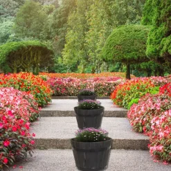 Mega Collections Plantenbak/bloempot Barrel - D40 x H24 cm