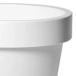 Mega Collections Plantenpot/bloempot - kunststof - wit - D30 cm