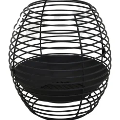 Mega Collections Vuurkorf - zwart - ijzer - D40 x H40 cm - rond