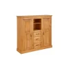 Melissa - Kast met deuren en 3 laden in natuurlijk grenen