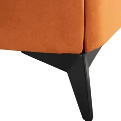 MELLE - Tweepersoonsbed - Oranje - 180 x 200 cm - Fluweel