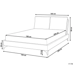 MELLE - Tweepersoonsbed - Oranje - 180 x 200 cm - Fluweel