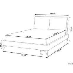 MELLE - Tweepersoonsbed - Oranje - 180 x 200 cm - Fluweel
