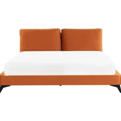 MELLE - Tweepersoonsbed - Oranje - 180 x 200 cm - Fluweel