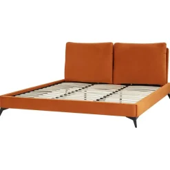 MELLE - Tweepersoonsbed - Oranje - 180 x 200 cm - Fluweel