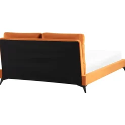 MELLE - Tweepersoonsbed - Oranje - 160 x 200 cm - Fluweel