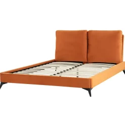MELLE - Tweepersoonsbed - Oranje - 160 x 200 cm - Fluweel