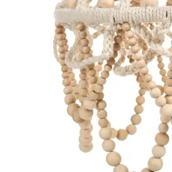 MENIK - Kroonluchter - Lichtbruin - Rubberhout